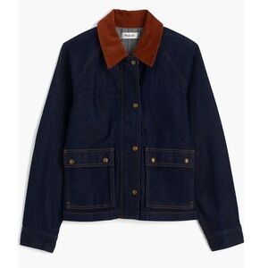 Madewell Corduroy Collar Denim Barn Jacket